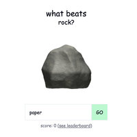 A screenshot of the What Beats Rock website.