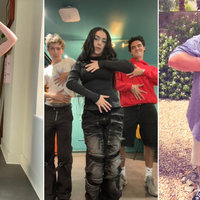 three examples of people doing the "Apple" dance.