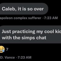 JD Vance Underage Simps Group Chat Rumor depicting an alleged screenshot of the conversation.
