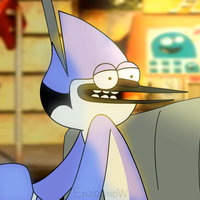 Yo Can I Get a Spot Get Out meme depicting mordecai in a car.