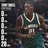 Tony Snell 0 Point Game / Tony Snell 2017 vs. Jazz Tony Snell 2017 vs Jazz in his infamous zero point game.