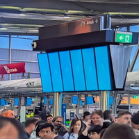 CrowdStrike Microsoft Global Outage CrowdStrike Microsoft Global Outage depicting an image of the chaos at an airport.