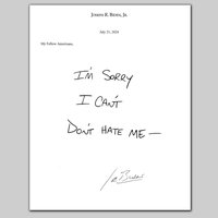 Joe Biden Dropout Letter meme example.