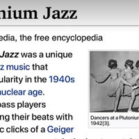 fake wikipedia page for "plutonium Jazz"