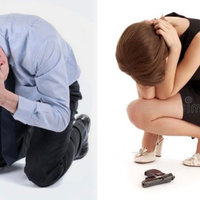 Man And Woman Crouching