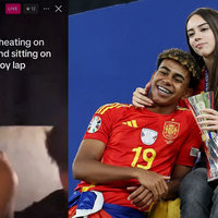 Alex Padilla Lamine Yamal TikTok Drama depicting an image of the tiktok video and her posing with rumored boyfriend Lamine Yamal.