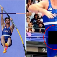 French Pole Vaulter Bulge French Pole Vaulter censored cover image.