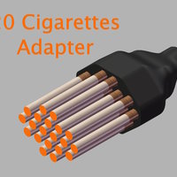 Cigarette Adapters image example depicting a 20-cigarette adapter rendering.
