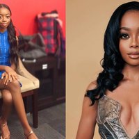 Two images of Skai Jackson related to her 2024 arrest.