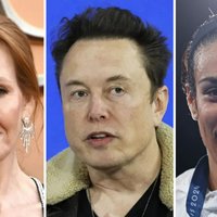From left to right, J.K. Rowling, Elon Musk and Imane Khelif.