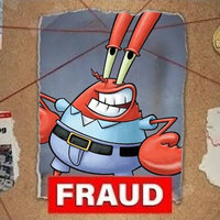 mrbeast is a fraud cover parody depicting an example of the meme with Mr krabs.