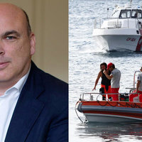 Two images about Billionaire Mike Lynch Super Yacht Sinking off the coast of Italy.