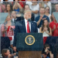 Trump Behind Bulletproof Glass Trump Behind Bulletproof Glass