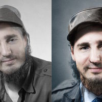 Justin Trudeau Fidel Castro Son conspiracy Theory depicting images of the two men overlaid on each other.
