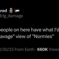 Noble Savage View Of Normies meme and tweet.