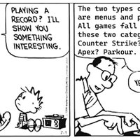 Playing I'll Show You Something Interesting meme depicting a comic from Calvin and Hobbes.