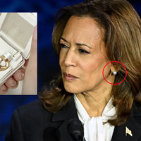 Kamala Harris Nova Earbuds or Tiffany Earrings Conspiracy Theory Kamala Harris Nova Earbuds or Tiffany Earrings Conspiracy Theory image example depicting Harris during the September 2024 presidential debate.