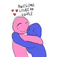 Awesome Lesbian Couple / Evil and Intimidating Horse Awesome Lesbian Couple meme.