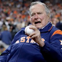 George H.W. Bush Holding A Baseball george hw bush holding a baseball meme