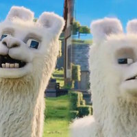 Minecraft Movie Llama meme.