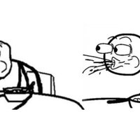 Cereal Guy Replaced depicting the original rage comic character next to a different version with its eyes protruding more.