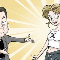 Elon Musk and X-Chan Efficiency Comic by SKS Cartoons.