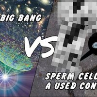The Big Bang vs. Sperm Cell On A Used Condom The Big Bang vs. Sperm Cell On A Used Condom