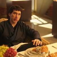 Screenshot of Adam Driver saying the line 'go back to the club' in the film Megalopolis