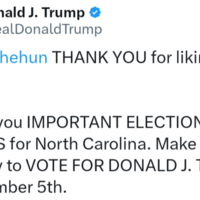 Trump "Thank You For Liking My Post" Tweets