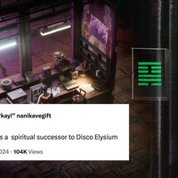 Spiritual Successor To Disco Elysium image example and tweet.