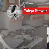 Drone footage of Yahya Sinwar's last moments.