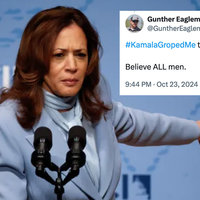 #KamalaGropedMe example from Twitter.