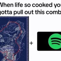 When Life So Cooked You Gotta Pull Out This Combo meme example.