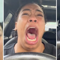 TikTok viral video of lexiiivlogs_ Screaming / Scream 2 meme.