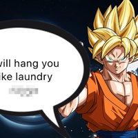 I Will Hang You Like Laundry I Will Hang You Like Laundry meme example depicting Goku.