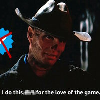 No Blue Check No Promo Just Doing It For the Love of the Game meme example