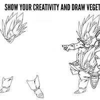 Show Your Creativity and Draw Vegeta meme.