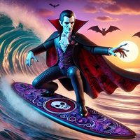 Surf Dracula slang term image example.