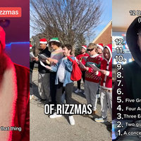 12 Days of Rizzmas tiktok examples.