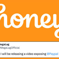 Honey Extension Influencer Scam image example depicting a tweet from YouTuber MegaLagOfficial.
