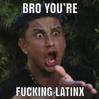 Bro You're Fucking Latinx Bro You're Fucking Latinx Pauly D meme.