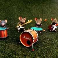 Interrupted By A Band Of Talented Mice meme example.
