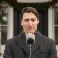 Canada Prime Minister Justin Trudeau resignation speech image.