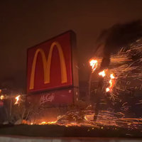 McDonald's Burned Down