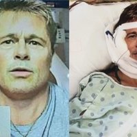 Fake Brad Pitt Scam image examples.