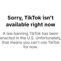 Sorry, TikTok Isn't Available Right Now Sorry, TikTok Isn't Available Right Now