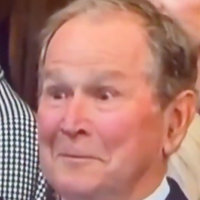 George W Bush Inauguration meme, Eyebrow Raise and Smirk.
