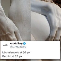 Michelangelo at 26 Bernini at 23 meme example.