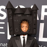 Jaden Smith Wearing Castle On Head meme and image.
