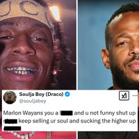 Soulja Boy vs. Marlon Wayans Feud Soulja Boy Marlon Wayans Feud tweet and image example.